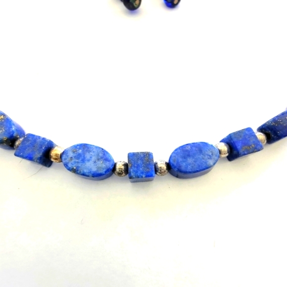 Lapis Lazuli Stone Bead Necklace - Picture 2 of 2